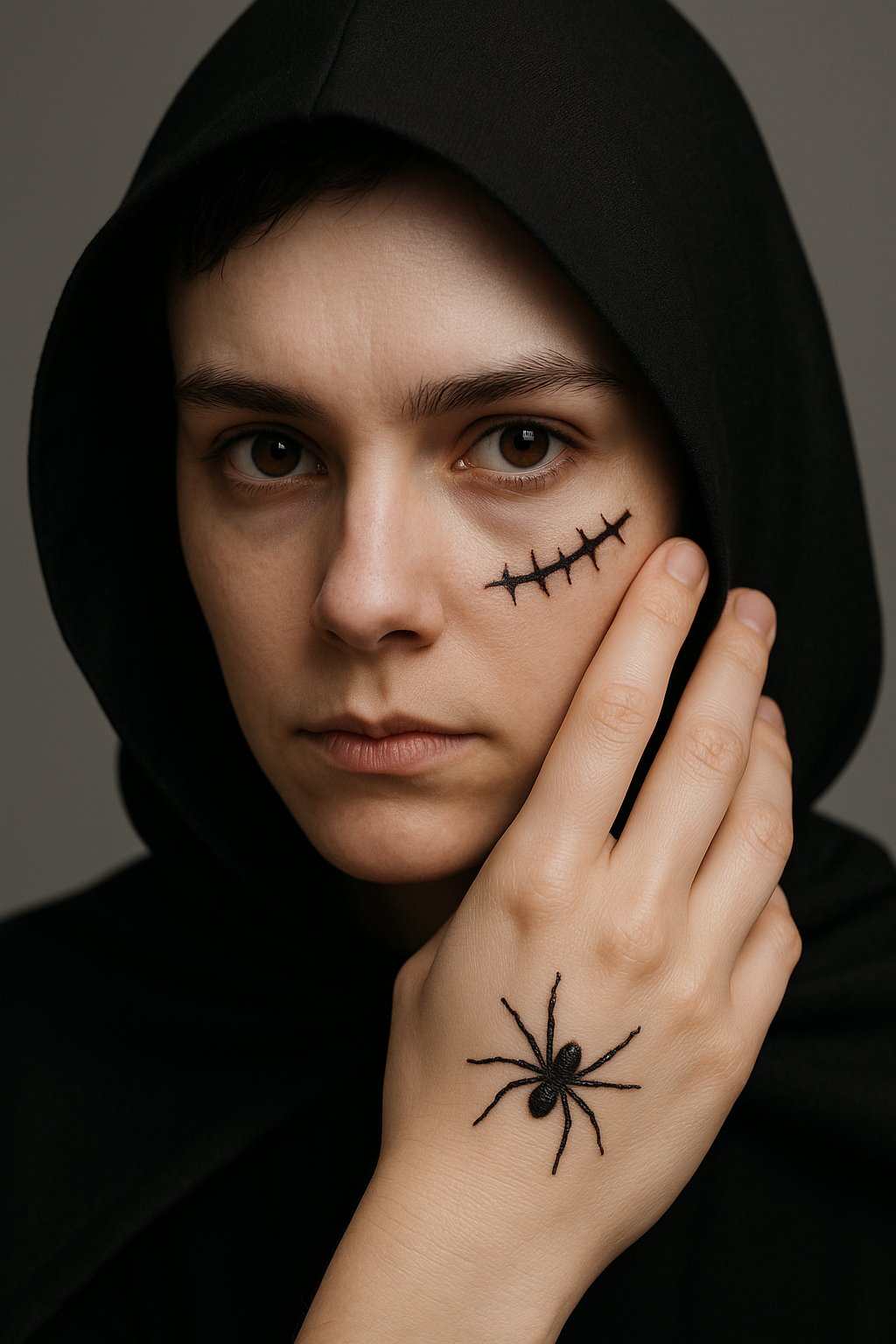 Halloween Cadılar Bayramına Özel Dövmeler Karışık Korku Dövmeleri 1 Tabaka 18*20 cm karışık desenler