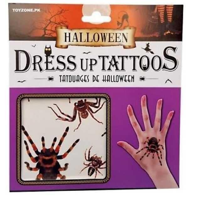 Halloween Cadılar Bayramına Özel Dövmeler Karışık Korku Dövmeleri 1 Tabaka 18*20 cm karışık desenler