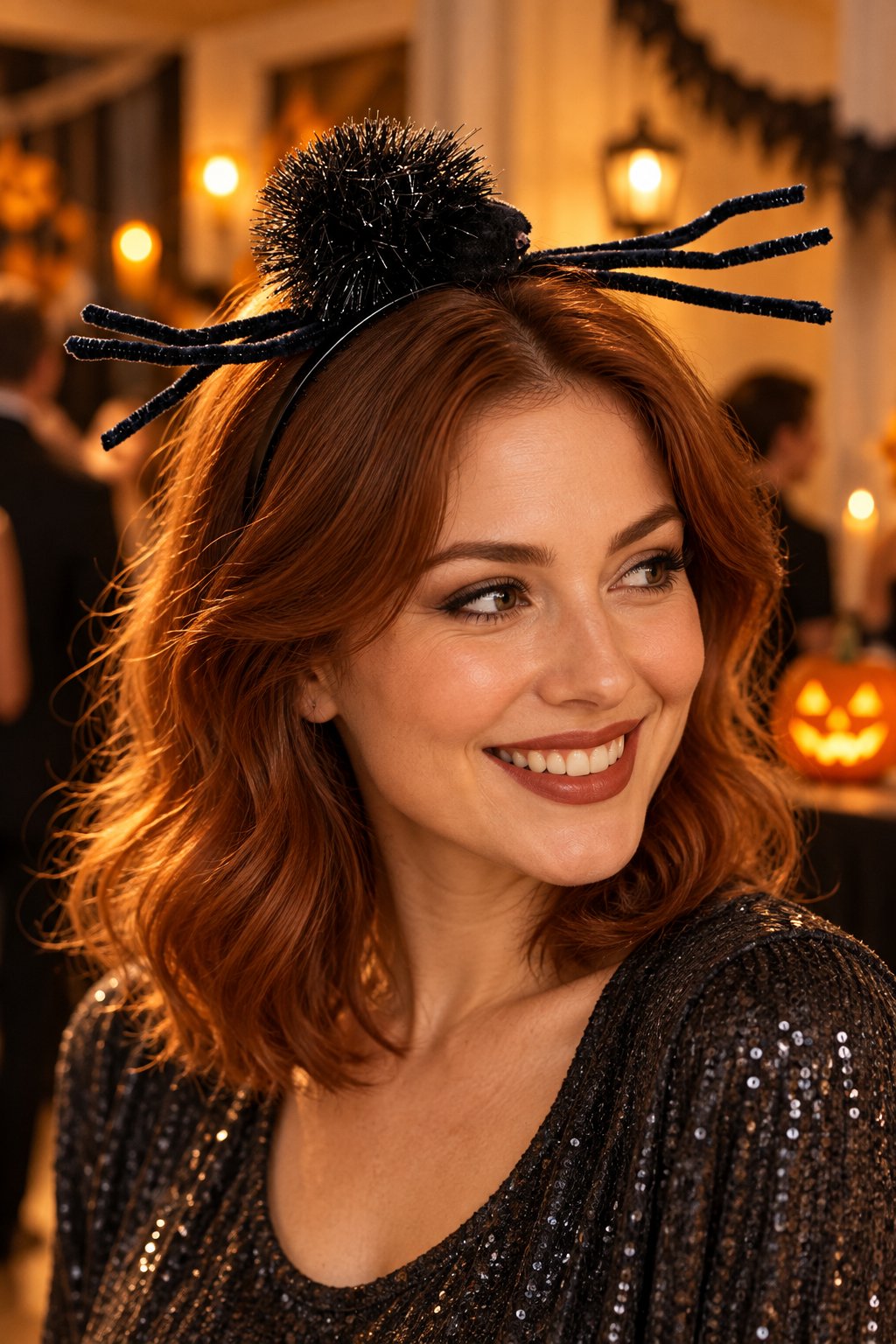 Halloween CadılarTaç Örümcek Ayaklı tam siyah