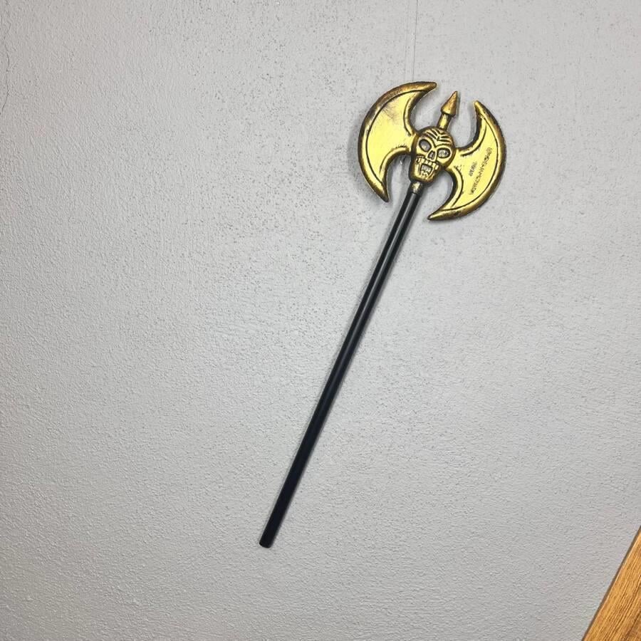 Halloween Çubuklu Çift Yönlü Eskitme Balta 55 Cm