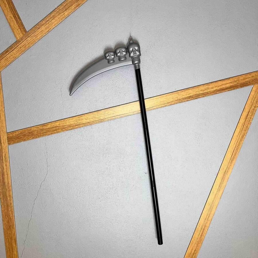 Halloween Geçmeli Çubuklu Azrail Orağı 90 Cm
