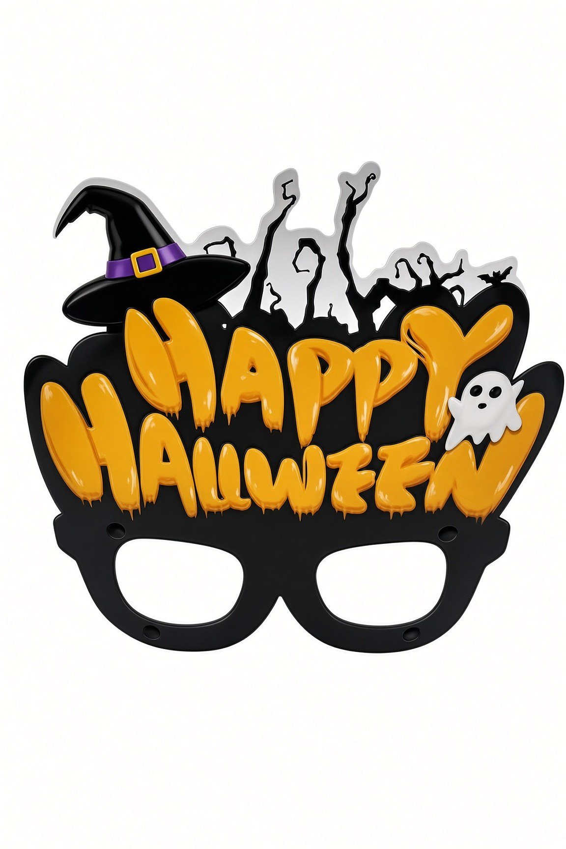 Halloween Gözlük PVC Kaplı Gözlük Cadı Şapkalı Model
