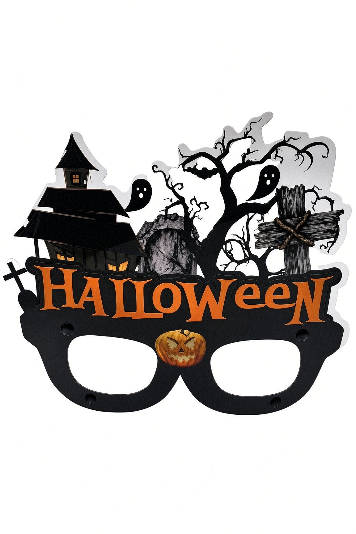 Halloween Gözlük PVC Kaplı Gözlük Şatolu Model