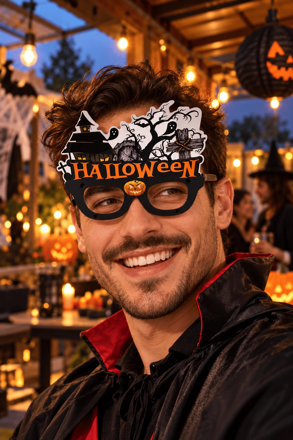 Halloween Gözlük PVC Kaplı Gözlük Şatolu Model