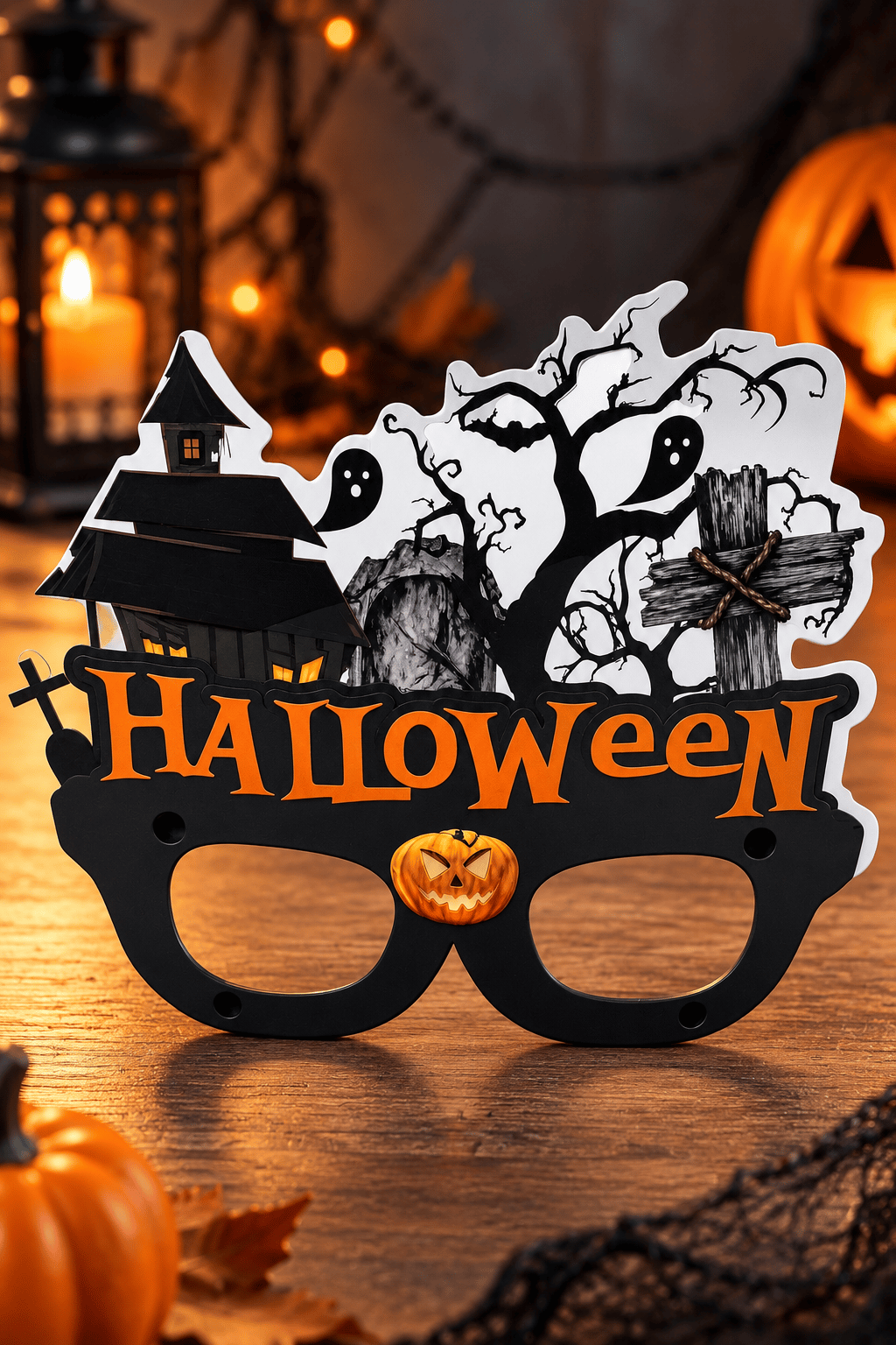 Halloween Gözlük PVC Kaplı Gözlük Şatolu Model