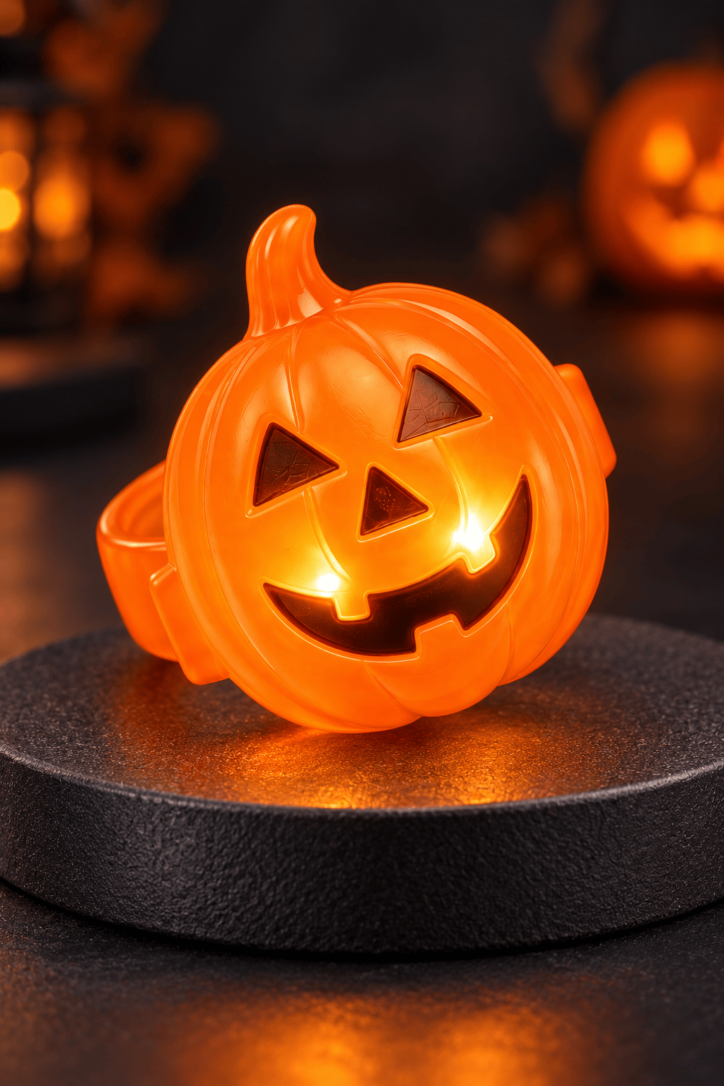 Halloween Işıklı Halloween Yüzüğü Bal Kabağı