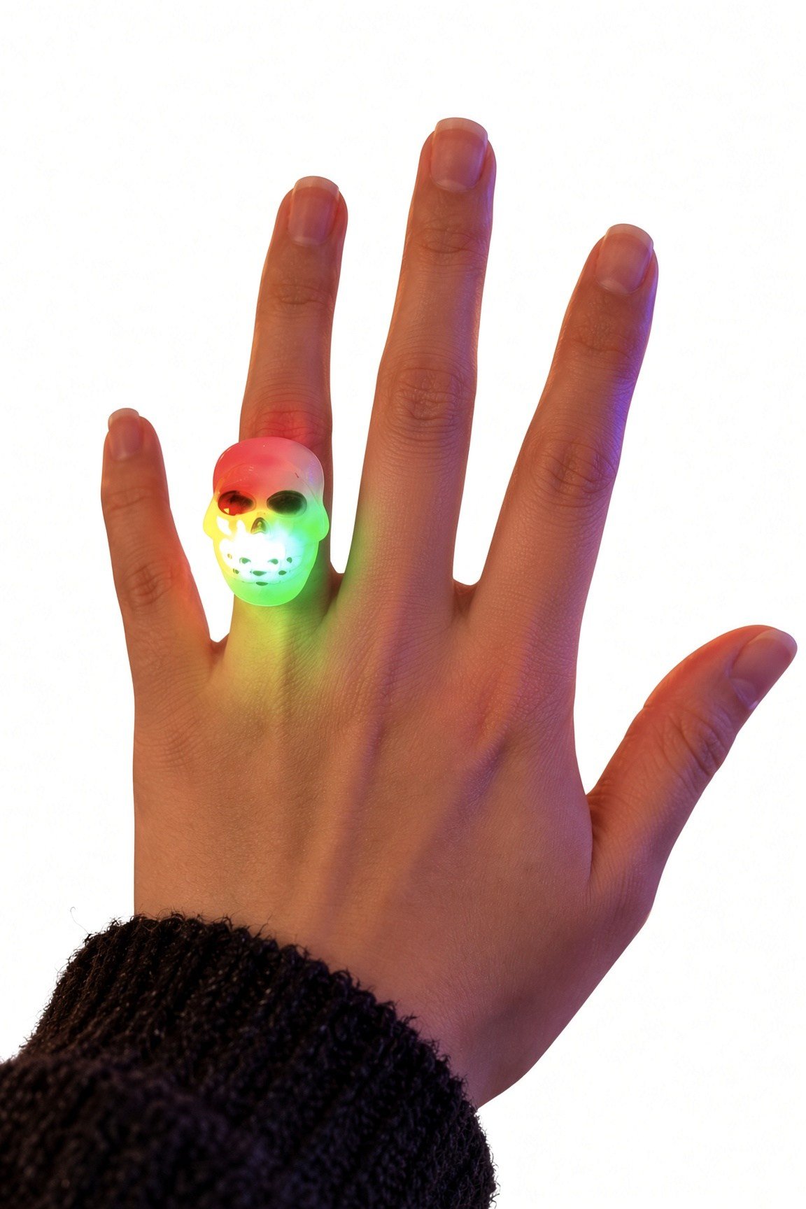 Halloween Işıklı Halloween Yüzüğü Kuru Kafa