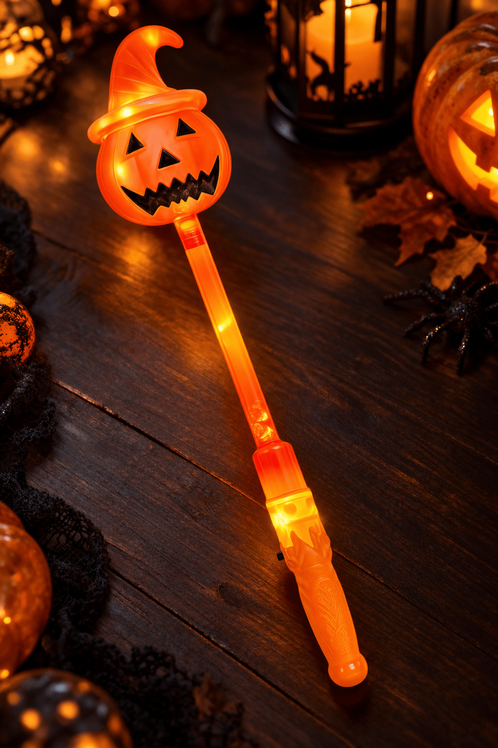 Halloween Işıklı Kabak Asa 32 cm LED Cadılar Bayramı