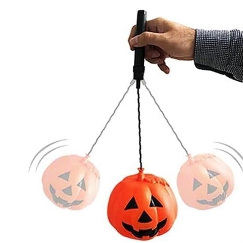 Halloween Kabak Işıklı Çubuklu Lüks 10 Cm  