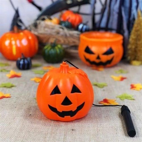 Halloween Kabak Işıklı Çubuklu Lüks 10 Cm  