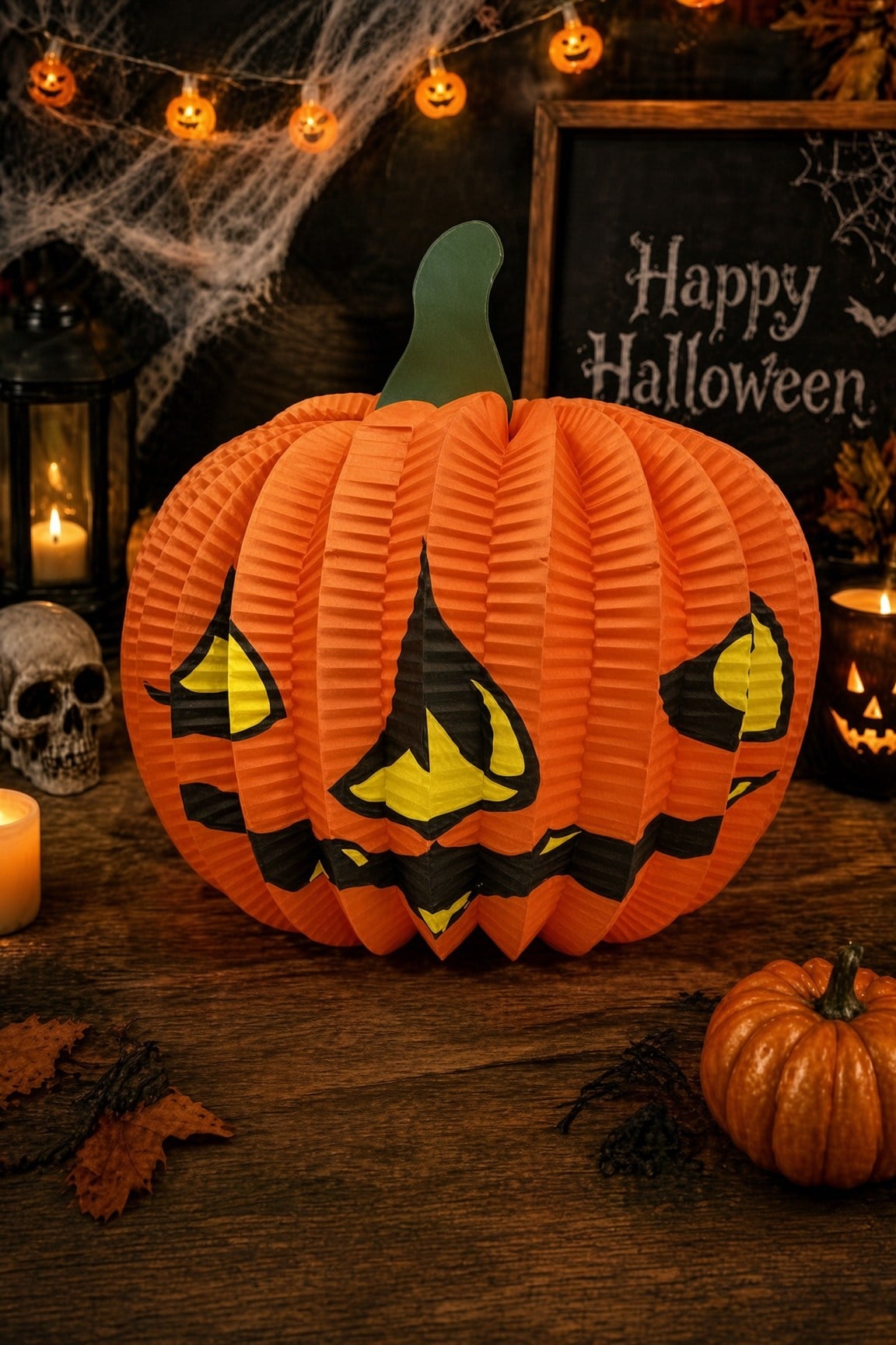 Halloween Kabak Petek Süs  Asma Süs Turuncu Balkabağı Dekor