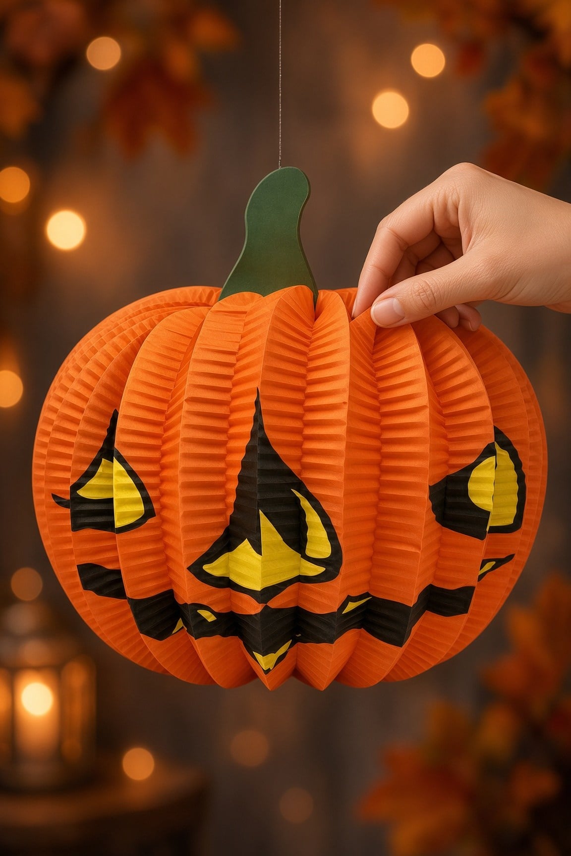 Halloween Kabak Petek Süs  Asma Süs Turuncu Balkabağı Dekor