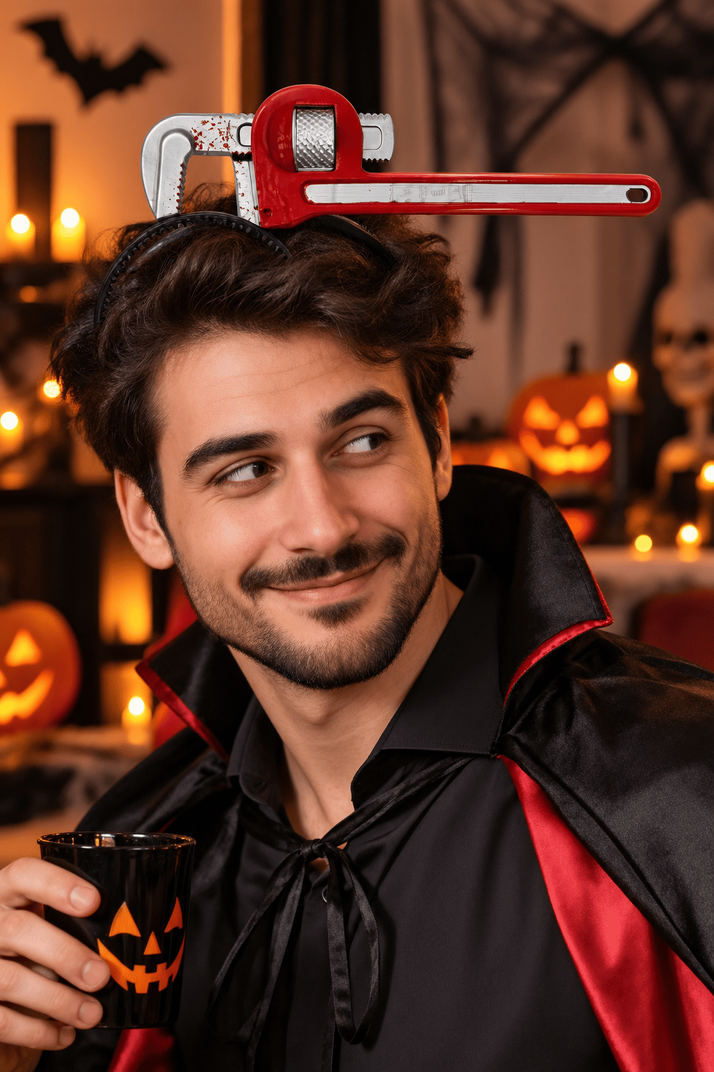 Halloween Kanlı İngiliz Anahtarı Taç