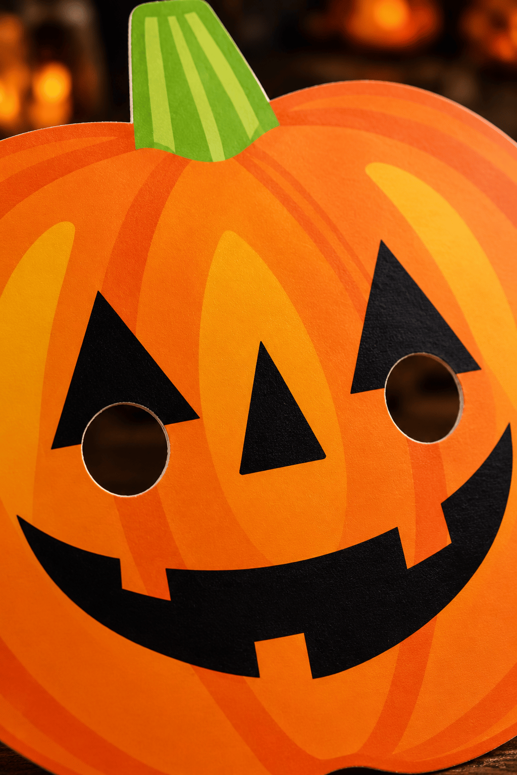 Halloween Karton maske 6lı Lastikli