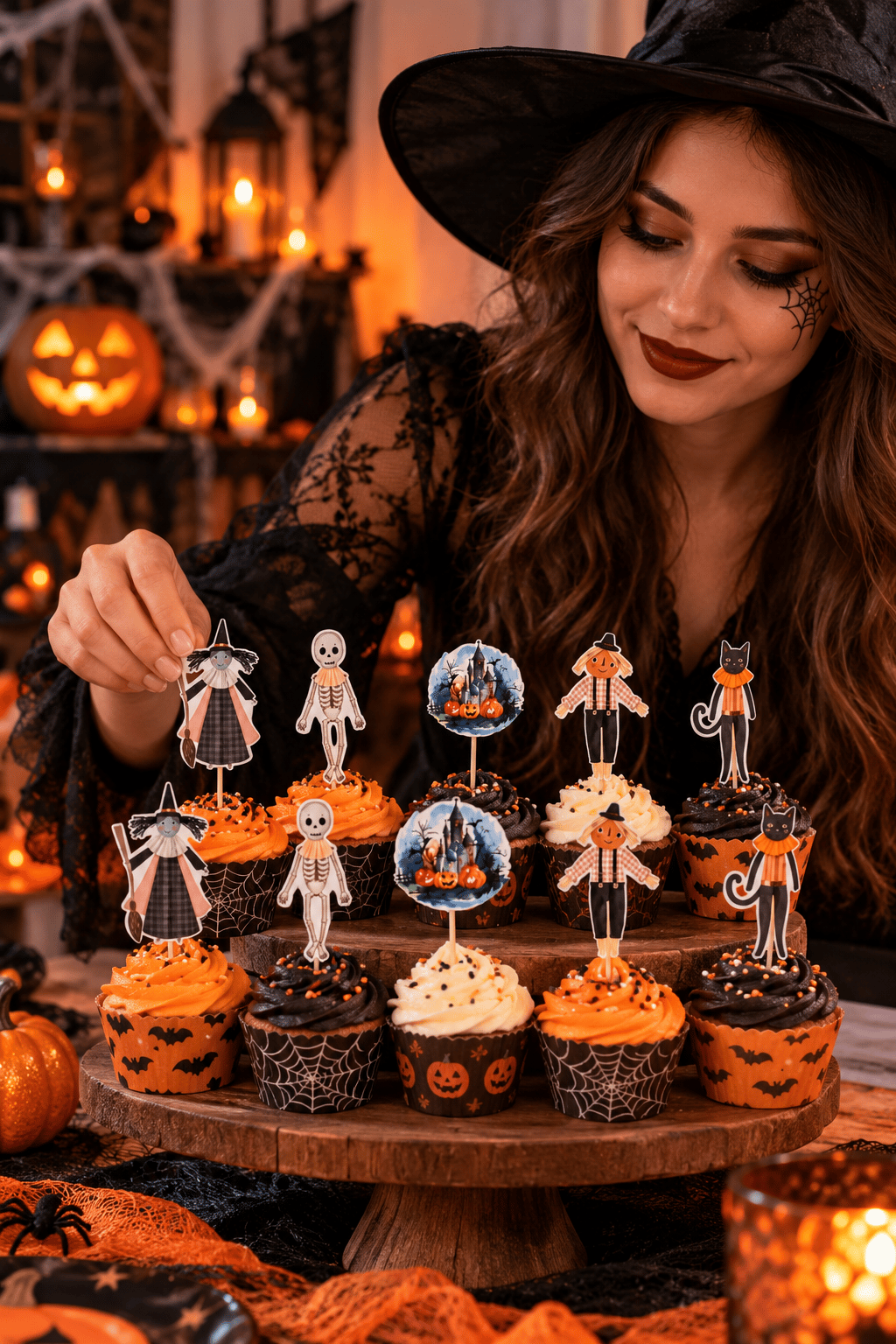 Halloween Kürdan 10'lu Şekilli Kürdan Kalın Kuşe
