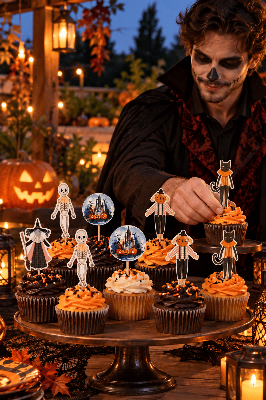 Halloween Kürdan 10'lu Şekilli Kürdan Kalın Kuşe