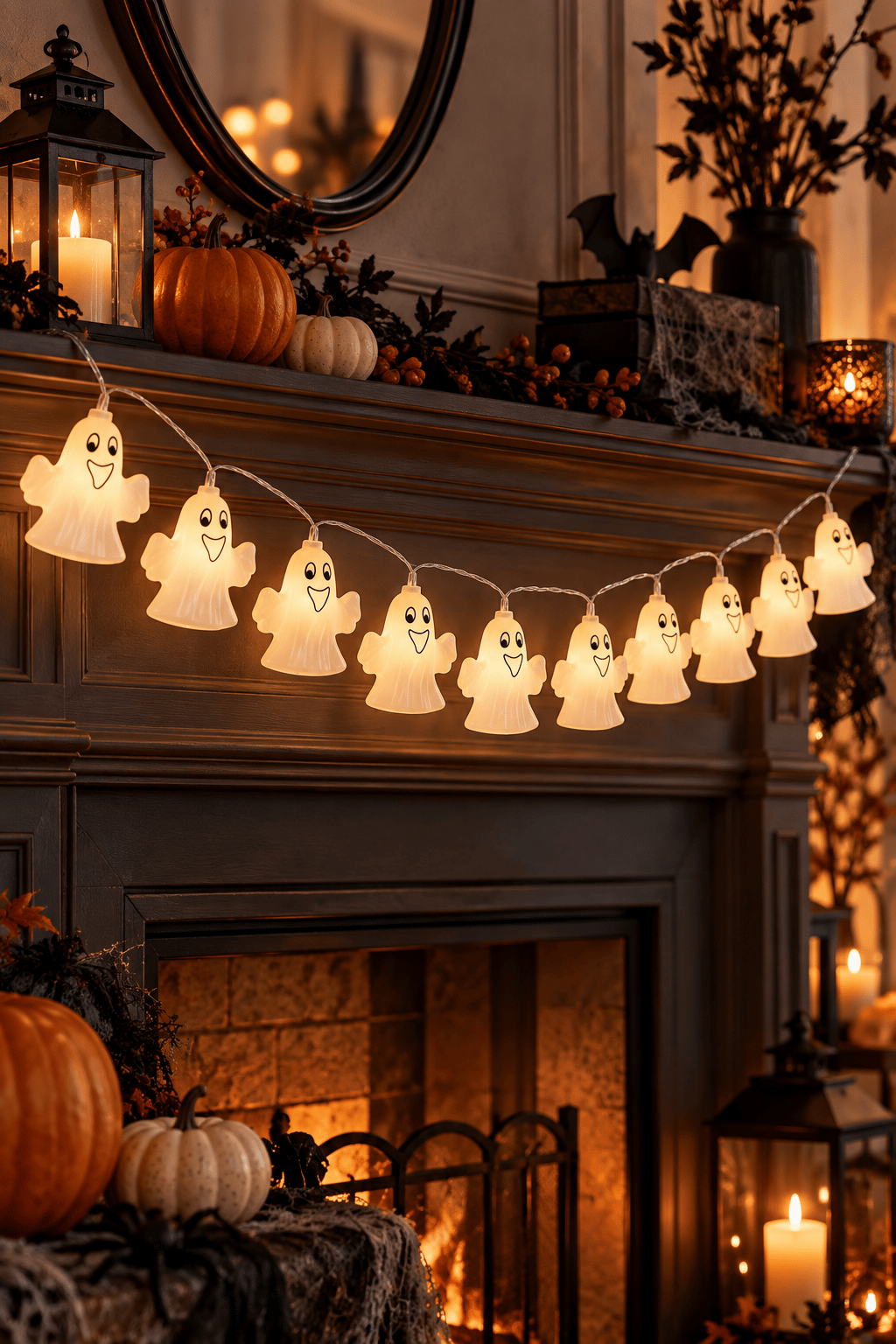 Halloween Led Işık Hayalet 8 cm 10 Lu