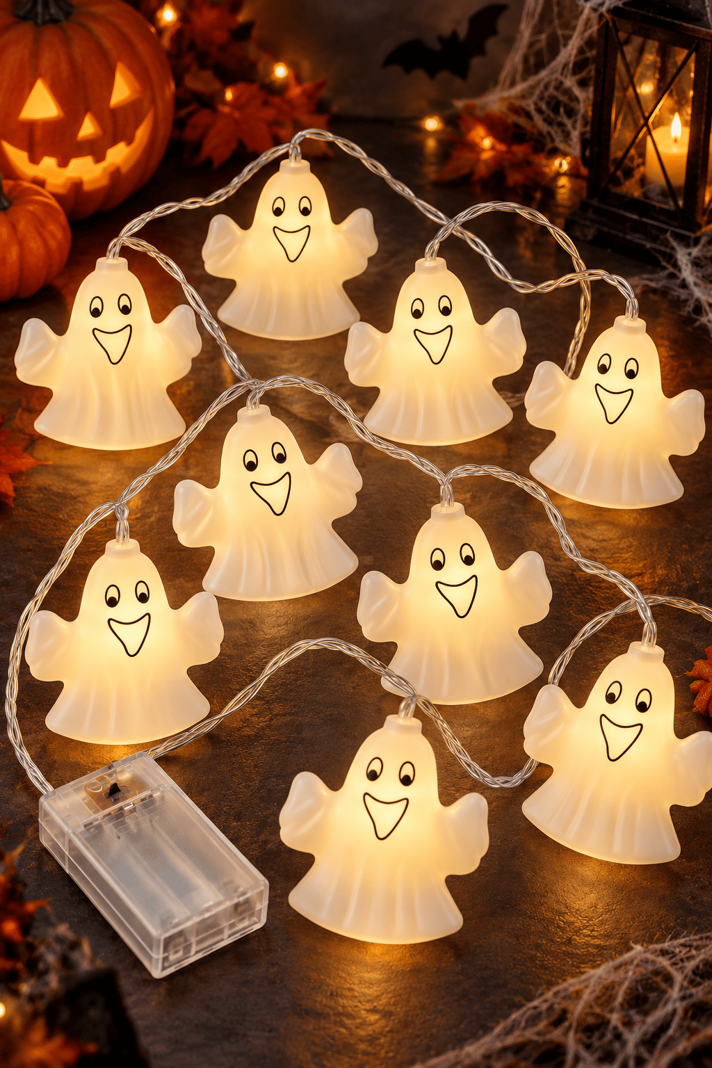 Halloween Led Işık Hayalet 8 cm 10 Lu