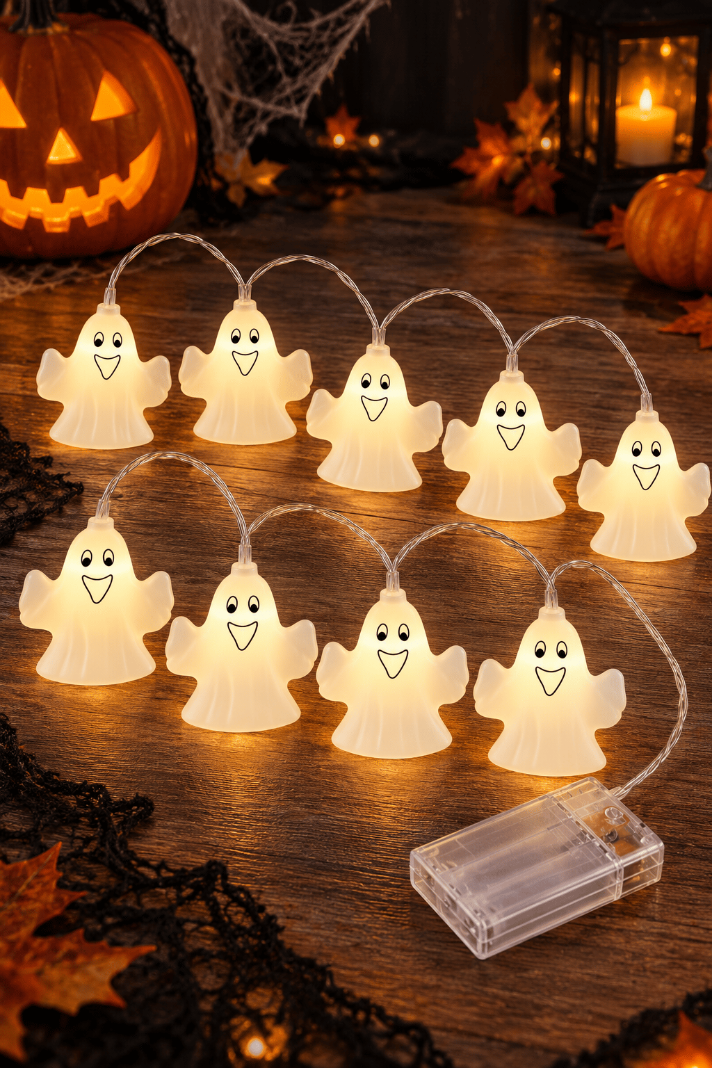 Halloween Led Işık Hayalet 8 cm 10 Lu