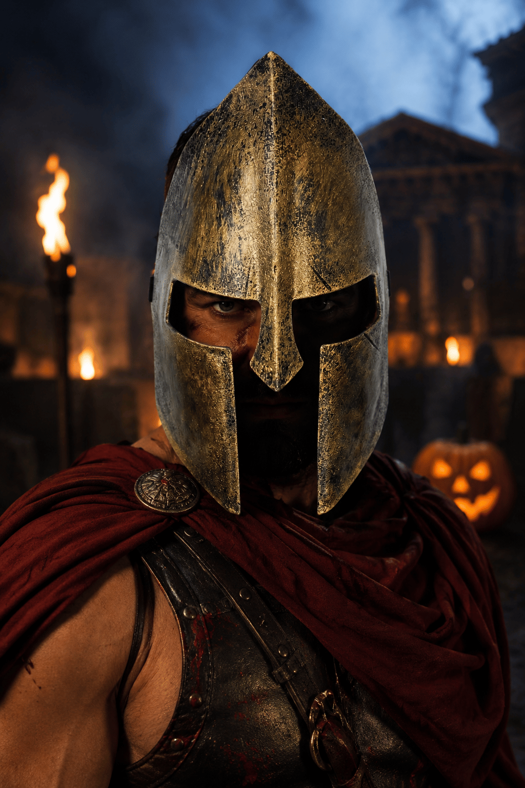 Halloween Maske Gladyatör Eskitme Altın