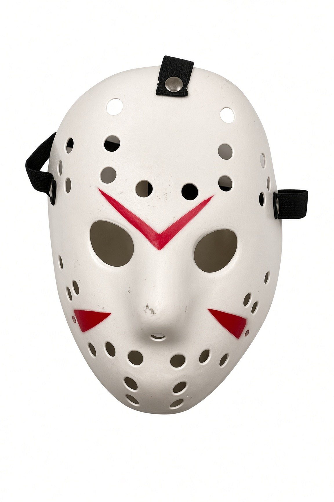 Halloween Maske Jason Kırmızı Şeritli Beyaz