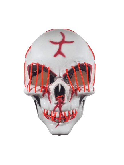 Halloween Maske Kuru kafa Işıklı Fosforlu Turuncu