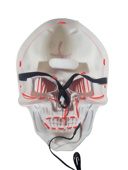 Halloween Maske Kuru kafa Işıklı Fosforlu Turuncu