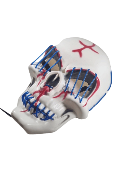 Halloween Maske Kuru kafa Işıklı Laciver Teller 