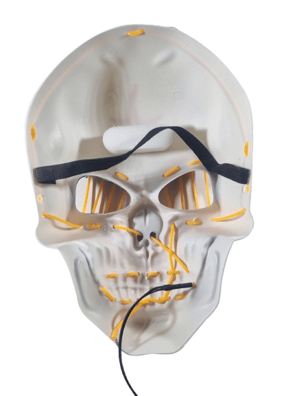 Halloween Maske Kuru kafa Işıklı Sarı Teller