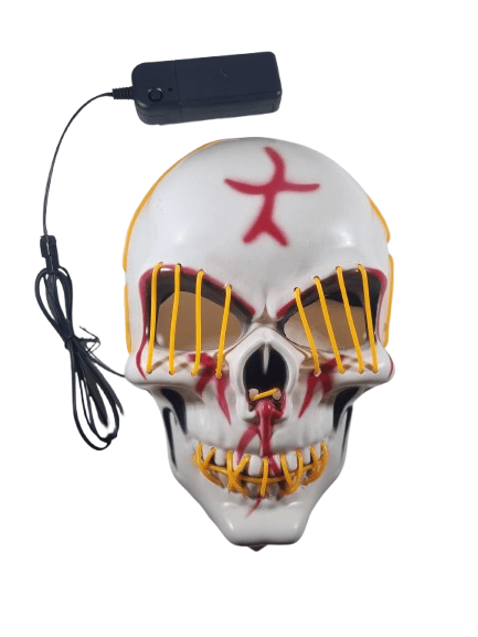 Halloween Maske Kuru kafa Işıklı Sarı Teller