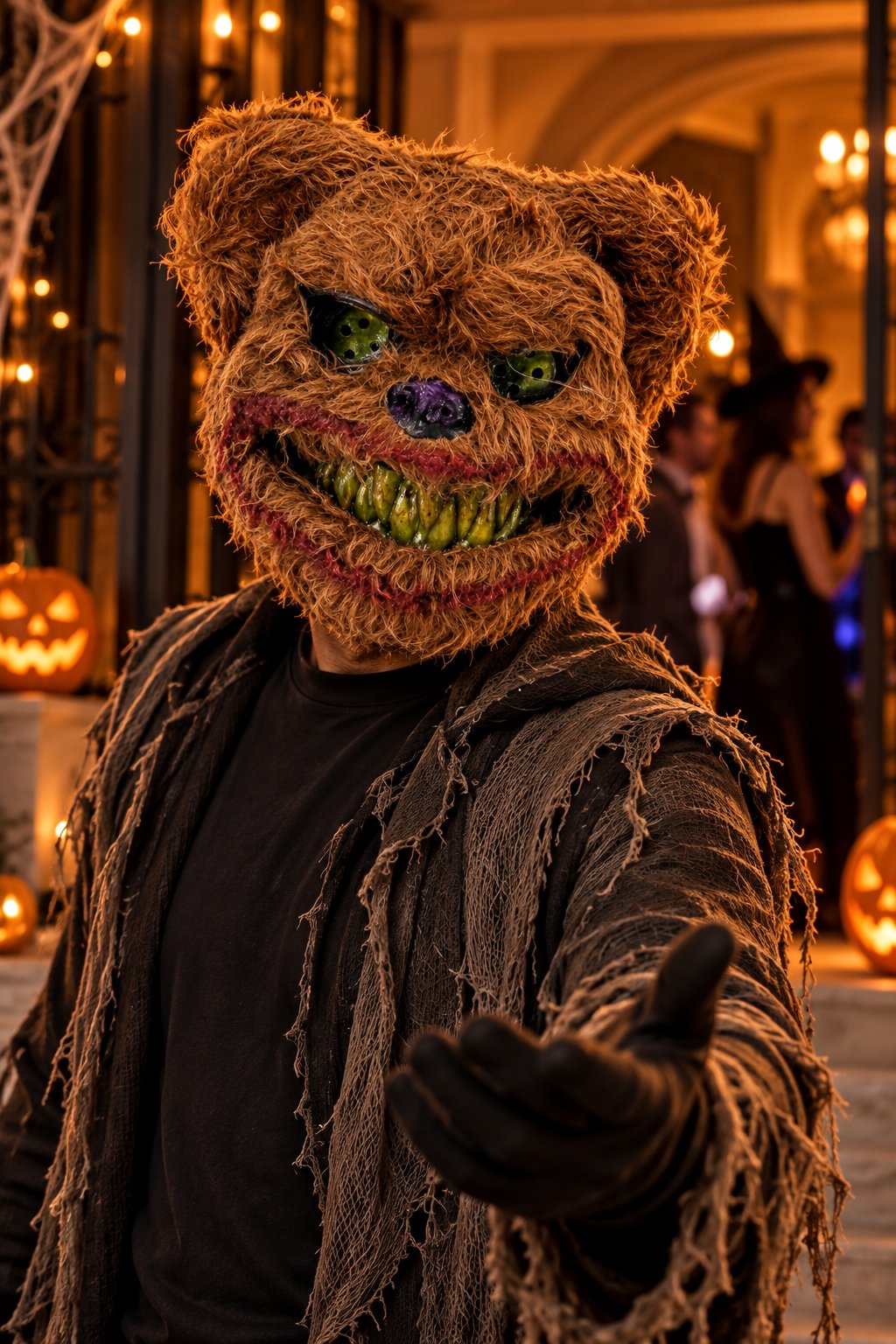 Halloween Maske Peluş Korkunç Ayı Maskesi
