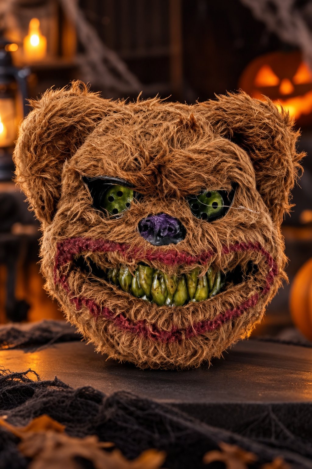 Halloween Maske Peluş Korkunç Ayı Maskesi