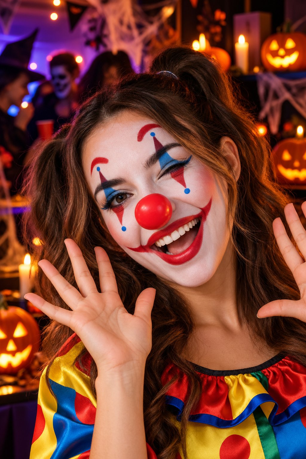 Halloween Palyaço Makyaj Seti Burun ve Yüz Boyası Cadılar Bayramı Parti Kostüm Gösteri Aksesuarı