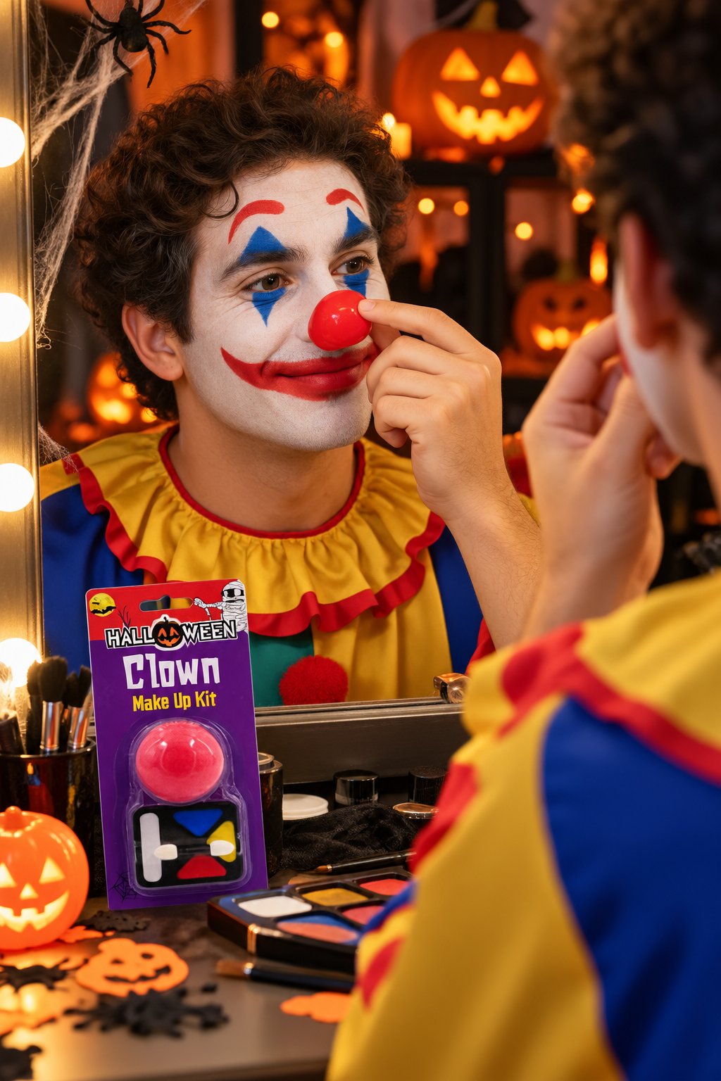 Halloween Palyaço Makyaj Seti Burun ve Yüz Boyası Cadılar Bayramı Parti Kostüm Gösteri Aksesuarı
