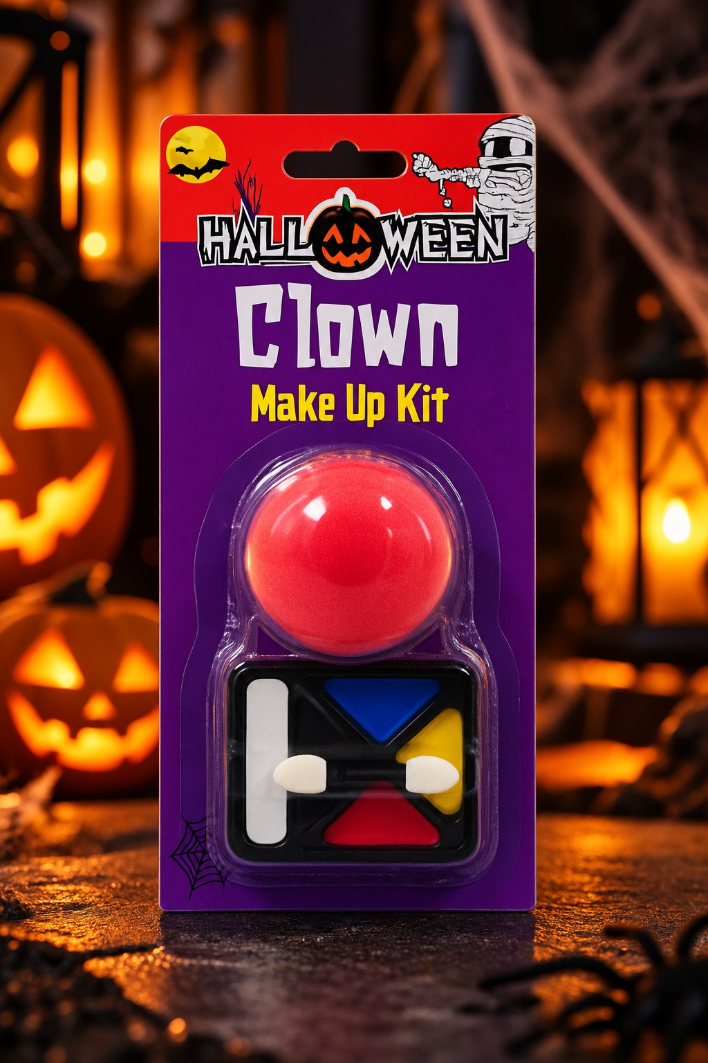 Halloween Palyaço Makyaj Seti Burun ve Yüz Boyası Cadılar Bayramı Parti Kostüm Gösteri Aksesuarı