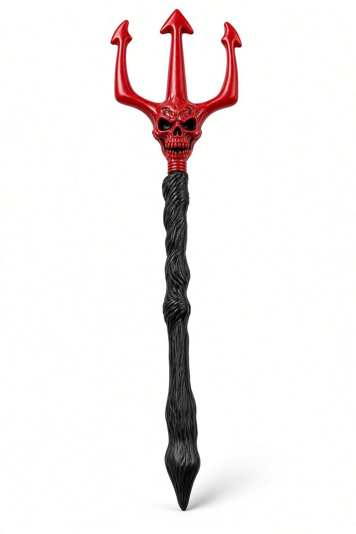 Halloween Şeytan Asası 61 cm Kırmızı Üç Uçlu Plastik  Cadılar Bayramı