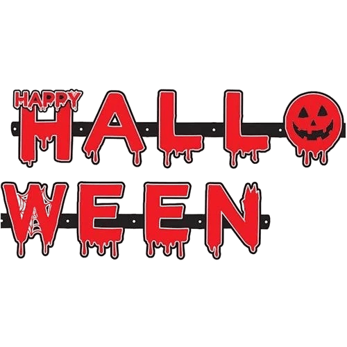 Halloween Yazılı Cadılar Bayramı Kanlı Harf Banner Kırmızı 1,2 m Dekor Süs