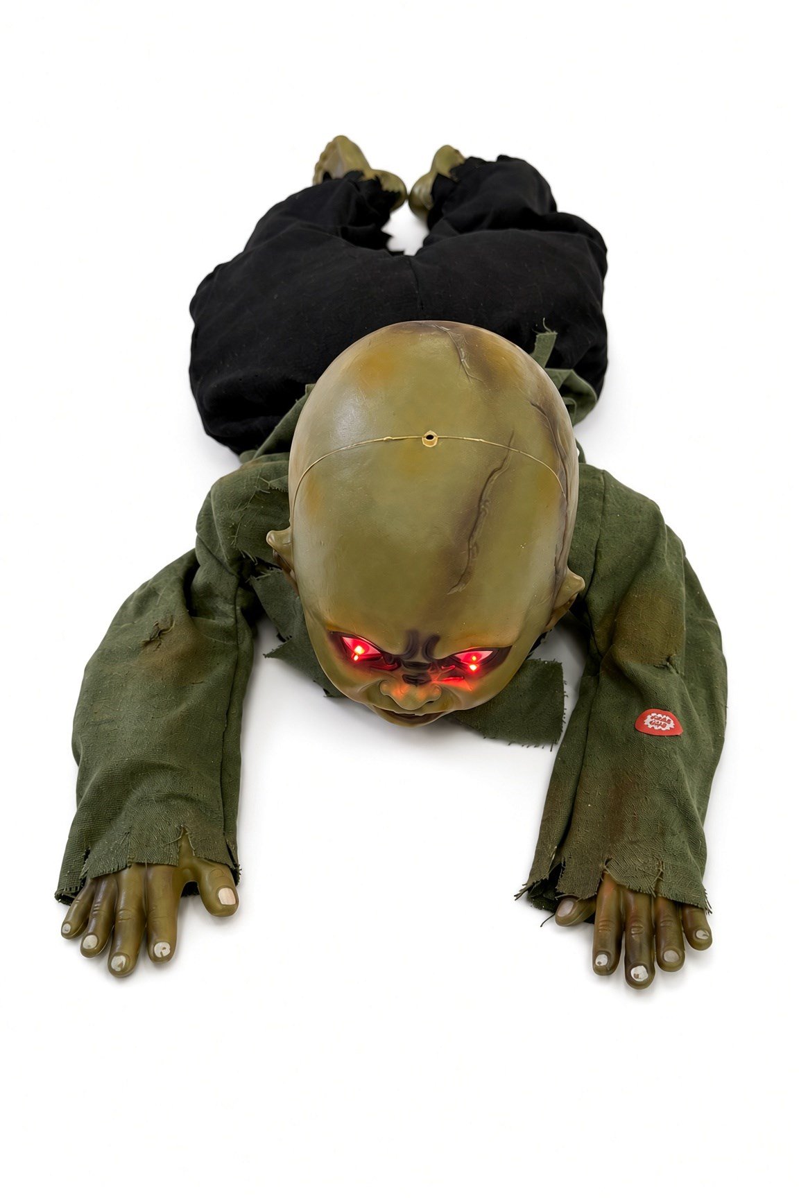 Halloween78 Cm Hareketli Sürünen Zombi Bebek Sesli Işıklı Korku Süsü