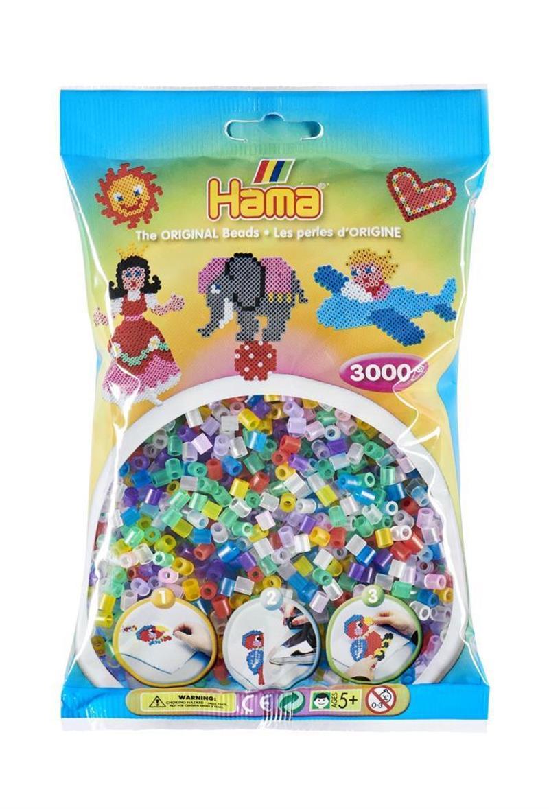 Hama Midi Boncuk 3.000'lik -Karışık Şeffaf Renkler