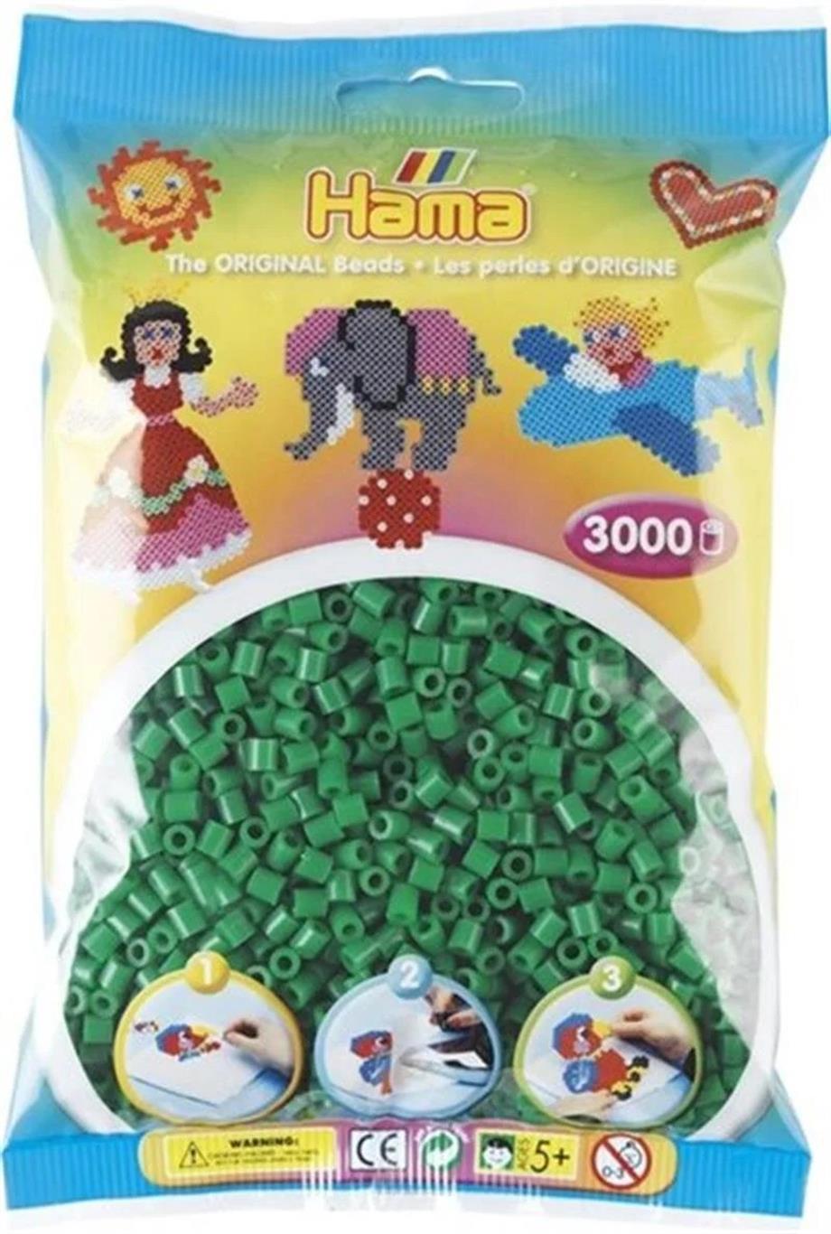 Hama Midi Boncuk 3.000'lik - Yeşil