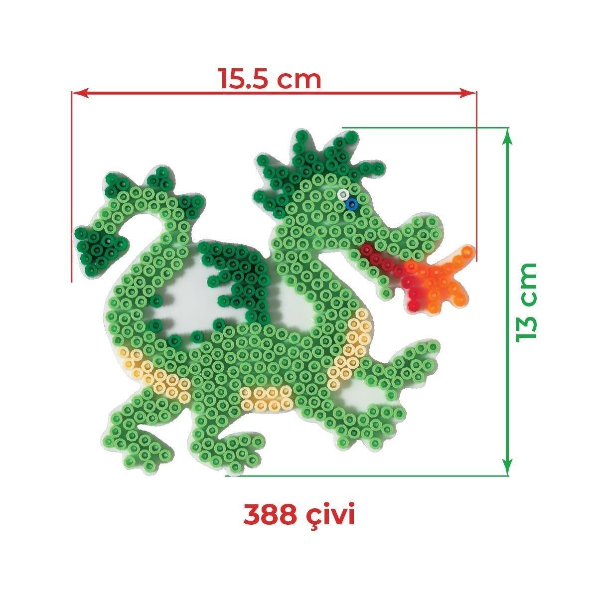 Hama Midi Boncuk Tablası - Ejderha