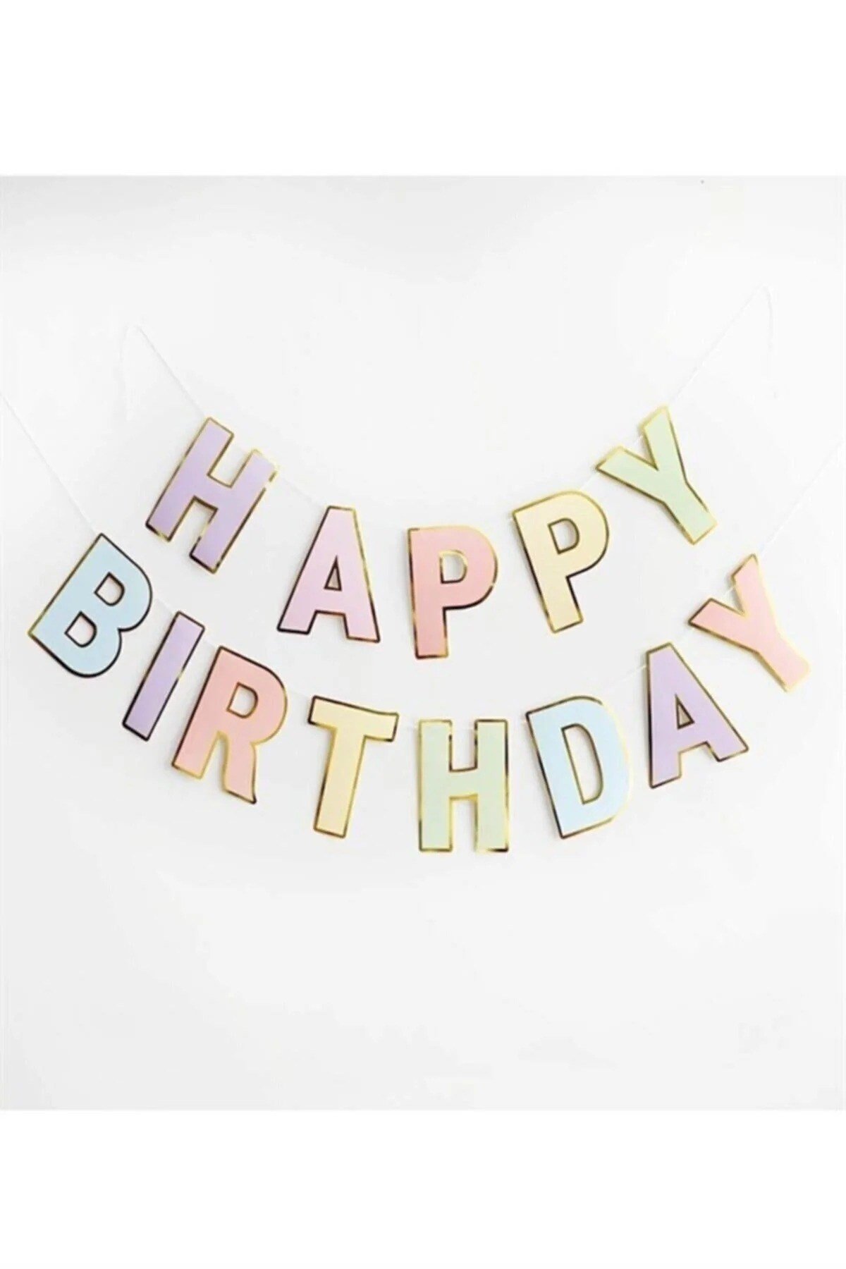 Happy Birthday Banner MAKARON Varaklı