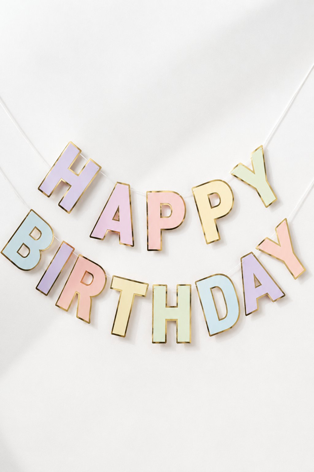 Happy Birthday Banner MAKARON Varaklı