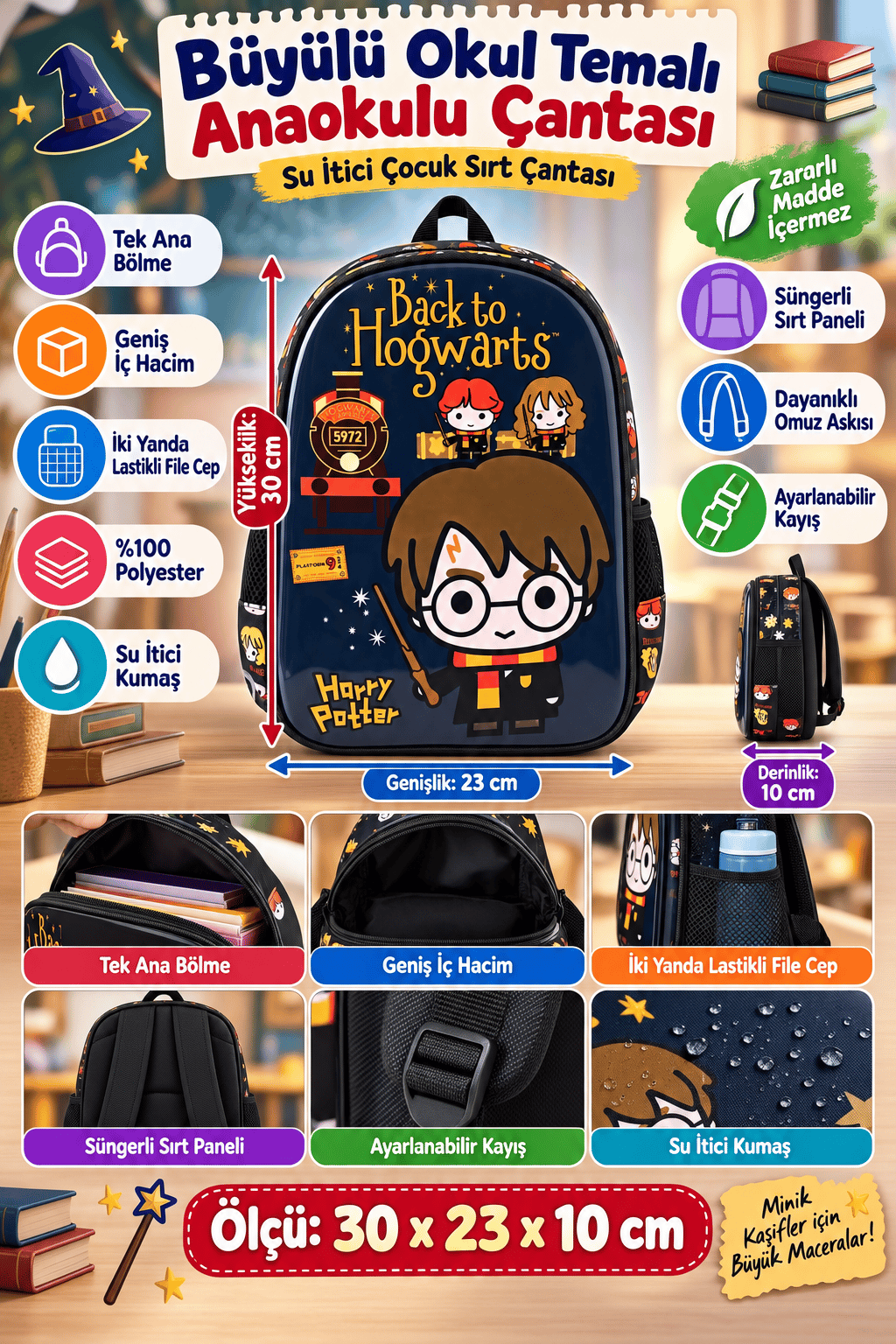 Harry Potter Anaokulu Çantası 2112-9