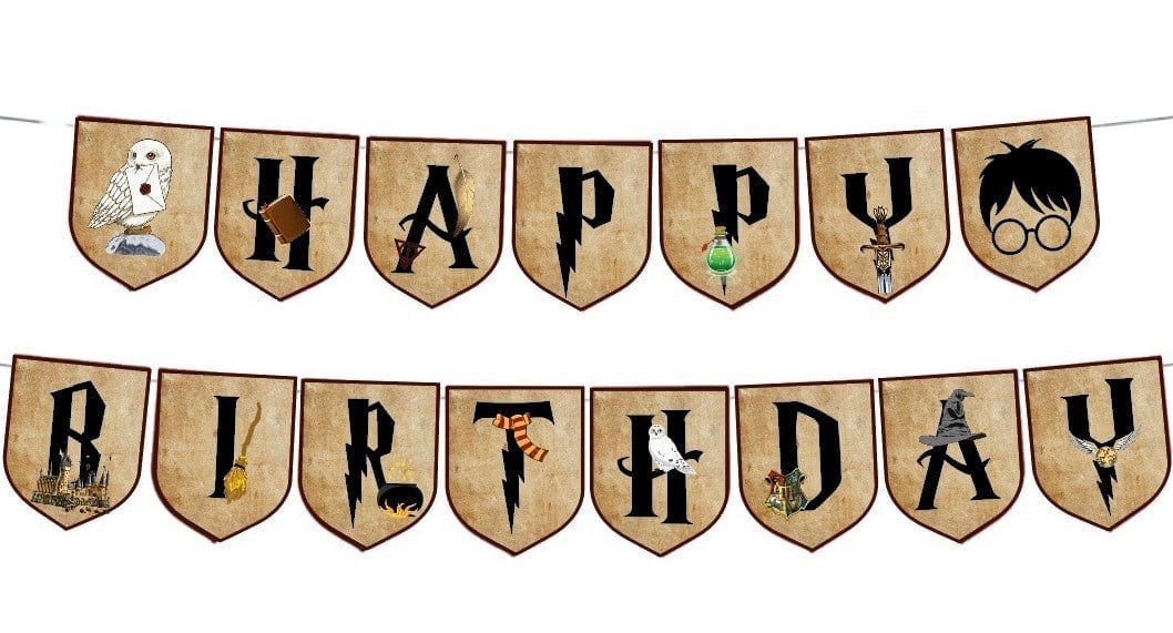 Harry Potter Happy birthday banner bnr-16
