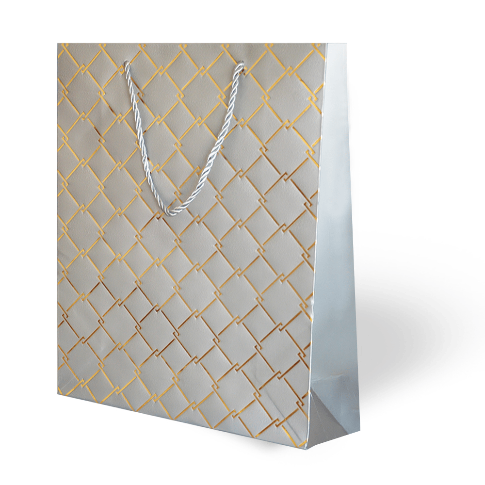 Hediyelik Geometrik dese.26x32x10cm gümüş varaklı