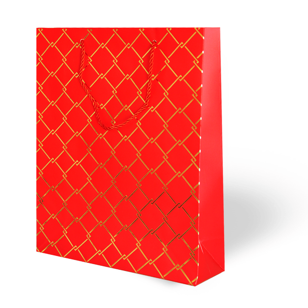 Hediyelik Geometrik dese.26x32x10cm kırmı varaklı