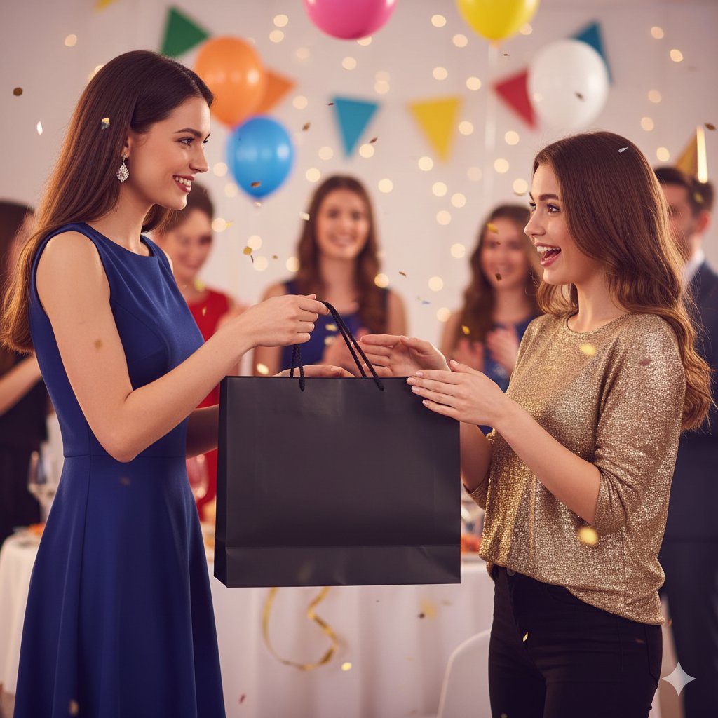 Hediyelik karton çanta SİYAH düz 54x38x12