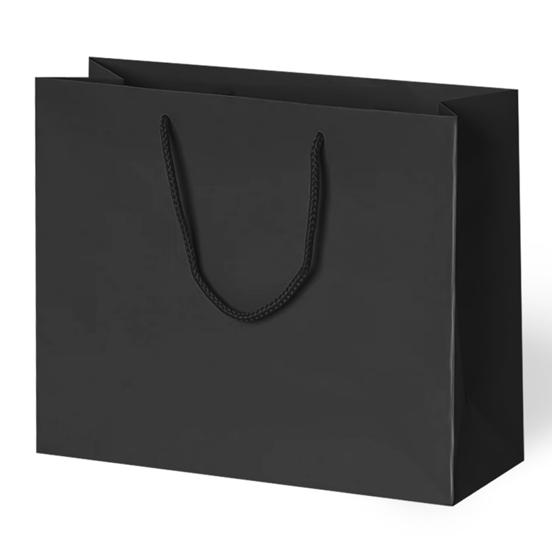 Hediyelik karton çanta SİYAH düz 54x38x12