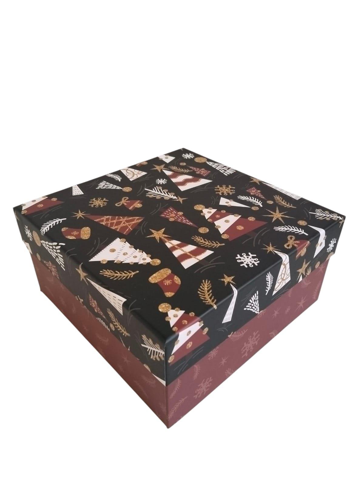 Hediyelık Yılbaşı Kare Kutu Fable 20X20cm  NO:5   